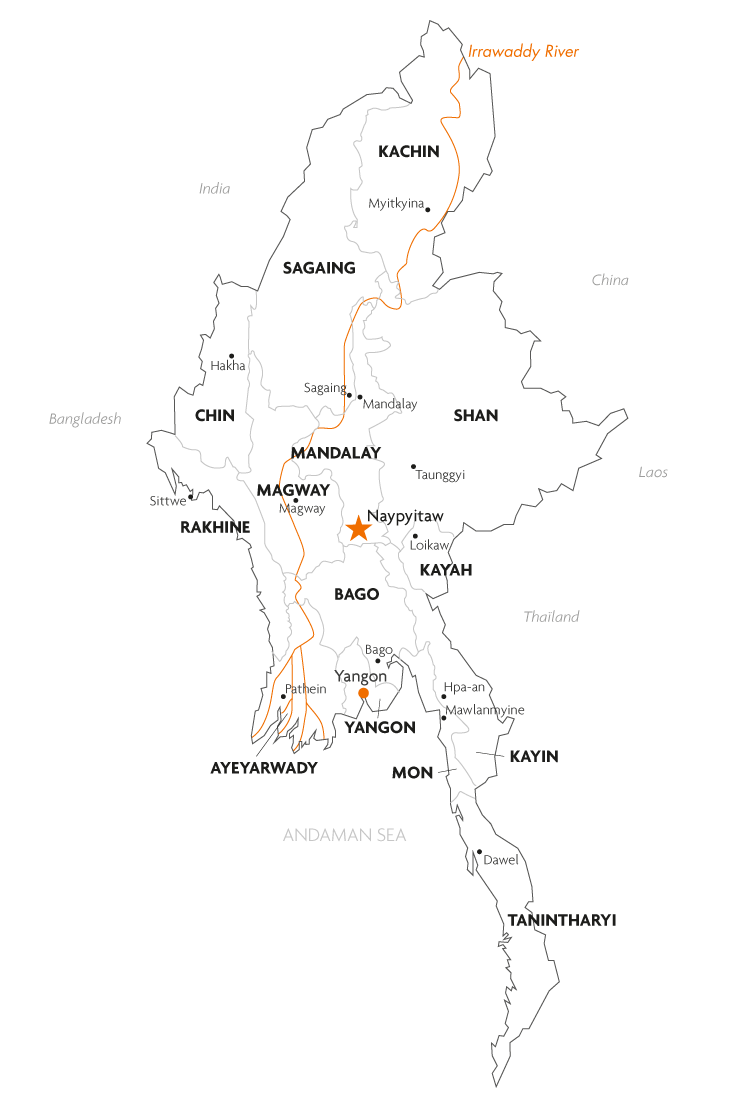 carte Myanmar